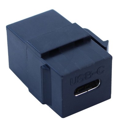 Keystone Jack Insert/Coupler USB 3 Type C to C  Female  Coupler Type  Black