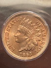 1863 1¢ Indian Head Cent MS64 CAC PCGS RATTLER holder -Free Shipping-