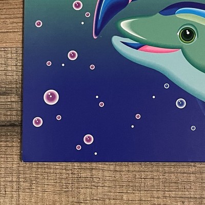Lisa Frank Rainbow Ocean File Folder Rare Vintage 90s Dolphins