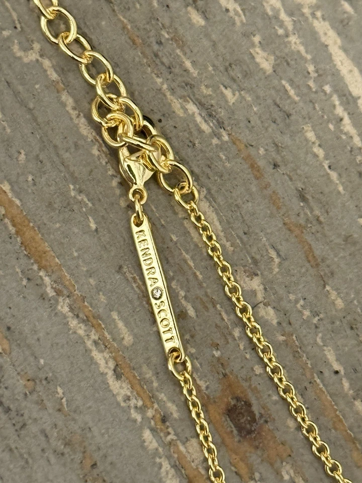 Ожерелье Kendra Scott Green Illusion Elisa золотистое - Изображение 2 из 4