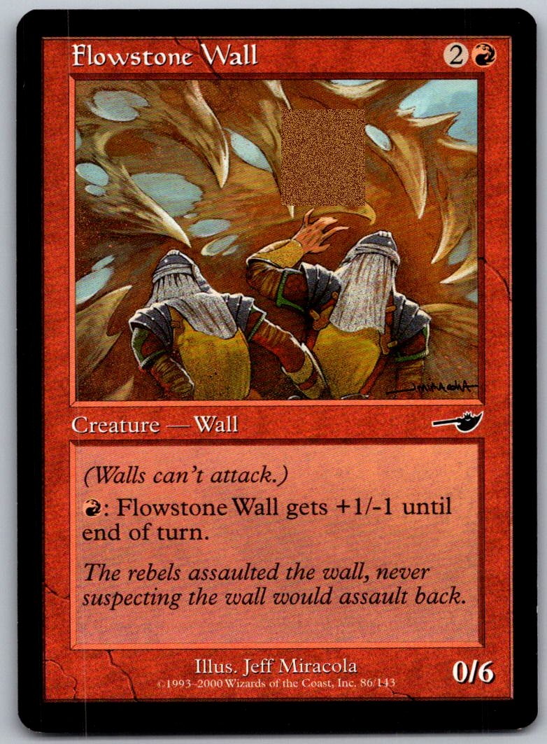 Flowstone Wall 80 Common Nemesis Magic: The Gathering Lightly Played