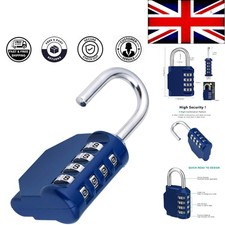High Security Combination Padlock - 10,000 Unique Codes for Gym & School Lockers