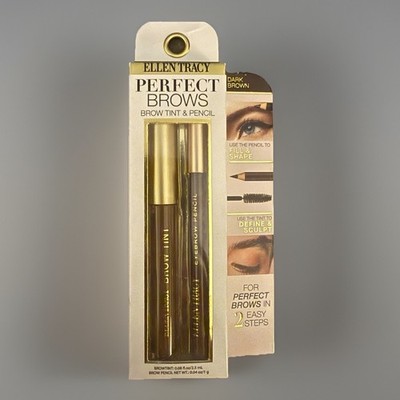 ELLEN TRACY  PERFECT  BROWS  BROWN  TINT  & PENCIL  DARK  BROWN  FULL  SHAPE...