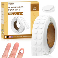 400 Pcs 1Mm Thin Double Sided Foam Dots 0.3" Adhesive Foam Tape for Crafts Doubl