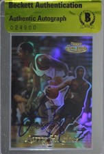 BAS 1999 Topps Gold Label Class 1 Larry Hughes #47 Beckett Auth Sticker Auto 3c7