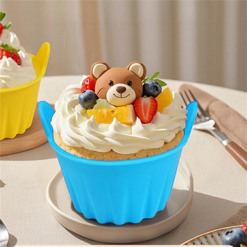 Set of 6 Silicone Muffin Cups for Air Fryer Perfect for Baking Eggs and Muffins - Foto 2 di 39