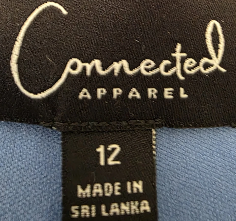 Vestido para mujer Connected Apparel talla 12 manga corta capucha cuello midi Foto 2 de 4