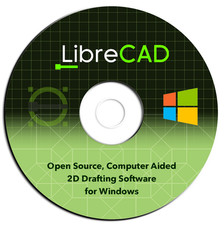 LibreCAD 2D Drafting Drawing Design Software-CNC-DWG-Autodesk DXF-PDF-Windows-CD