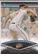 Brian Matusz Baltimore Orioles 2011 Bowman Insert Finest Futures