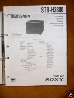 Service Manual Sony STR-H2800 Receiver,ORIGINAL
