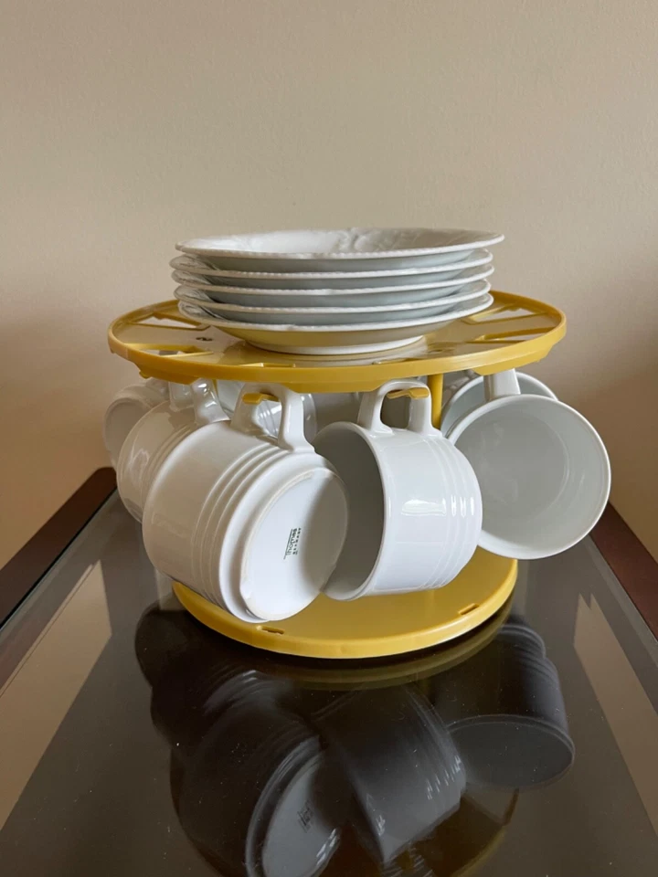 Rubbermaid Kitchen Rotating Cups & Saucers Storage Organizer - Image 2 of 3
