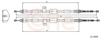Cofle Handbremsseil Bremsseil Hinten Passend FüR Ford KA Rb_ 11.5458