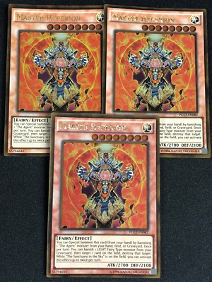 YUGIOH MASTER HYPERION PGL2-EN082 GOLD X3 NM