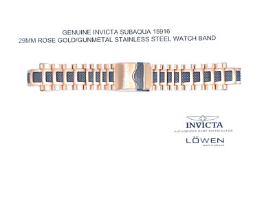 Authentic Invicta Subaqua 15916 Rose Gold/Gunmetal S/S 29mm Watch Band