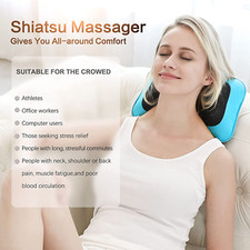 Shiatsu Neck Back Massager Pillow with Heat, Deep Tissue Gift for Men/Women