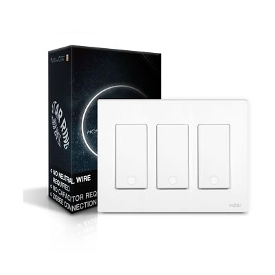 MOES Zigbee Smart Switch 3 Gang, No Neutral Wire Required, Intelige... Fast Ship
