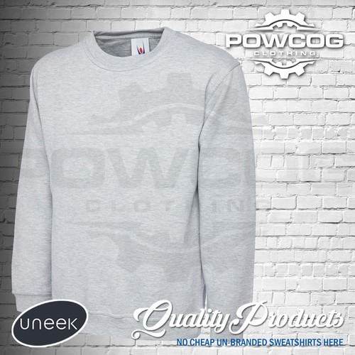 UNEEK Classic Jumper Mens Womens Plain Crew Neck Sweatshirt Round Neck Top UC203 - Picture 9 of 19