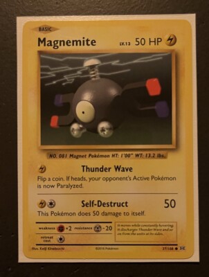 Pokémon Magnetilo 037/108 Evolutions XY Base Set No Charizard Glurak Original