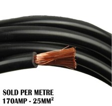 1M Black Leisure Battery Strand Connection Cable 170 Amp Marine Earth Loom Join