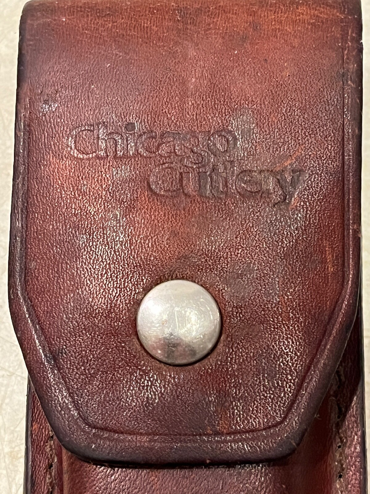 Chicago Cutlery Lock Blade Knife L36 USA With Leather sheath eBay