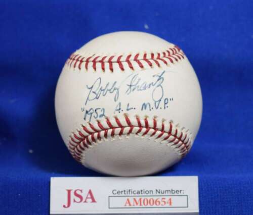 Bobby Shantz 1952 AL MVP JSA COA Autograph Major League OML Signed Baseball