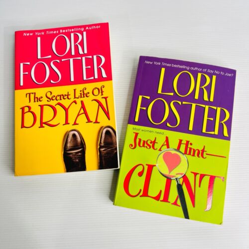 Lori Foster Paperbacks Book x 2 Secret Life of Bryan & Just a Hint Clint Romance - Picture 1 of 10
