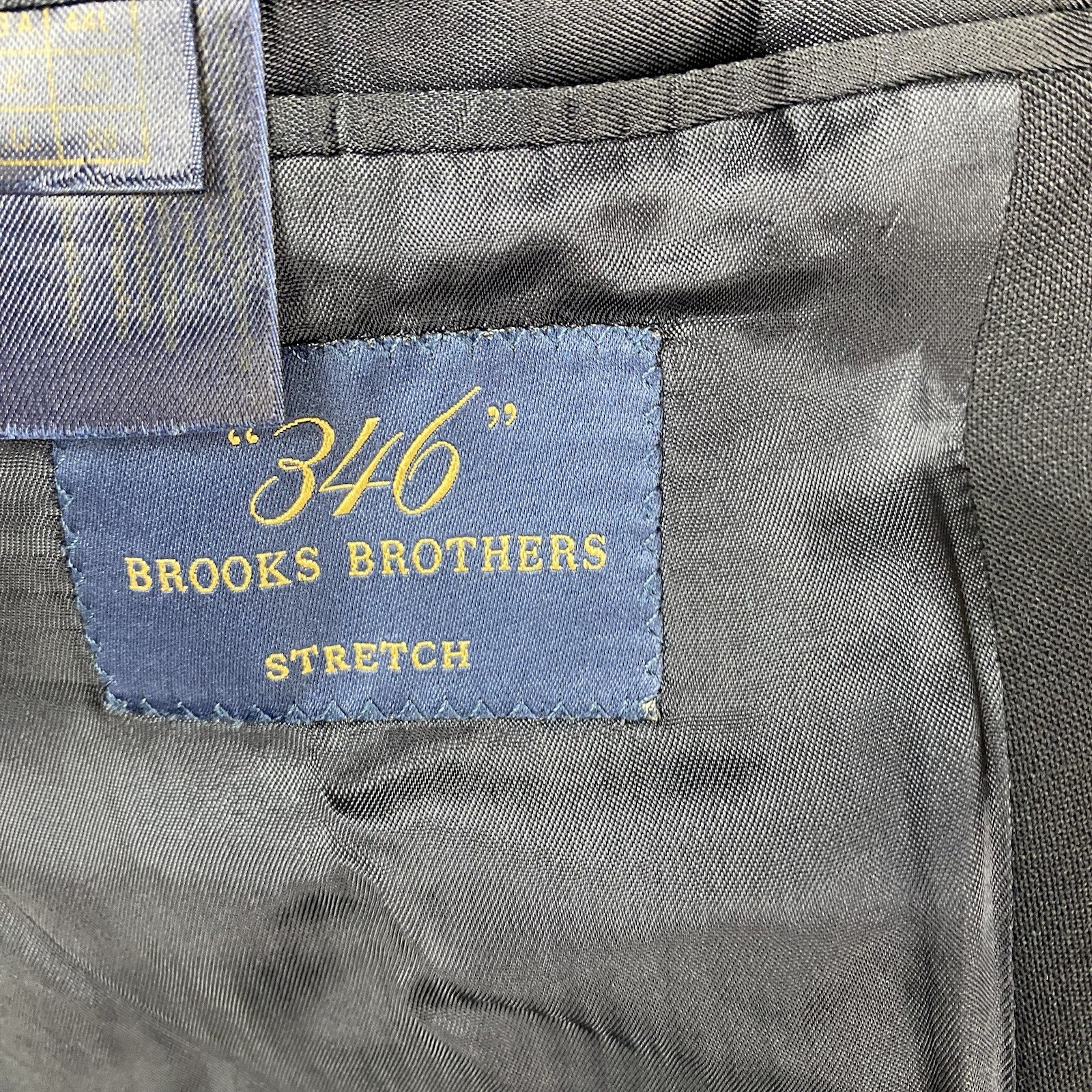 Brooks Brothers 346 Stretch Mens Two Button Blazer Jacket Navy Blue Size 44L thumbnail 8