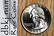 1998 D Washington Quarter 25¢ - BU - Choice to Gem Uncirculated