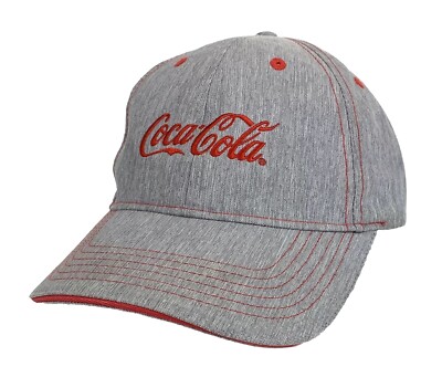 Coca Cola Bottling Co. Soft Drink Pop Soda Ball Cap Adjustable Embroidered Gray