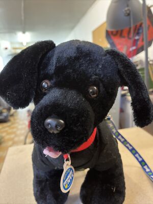 Build a Bear, Vintage, Promise Pets, schwarzes Labor mit Halsband, Leine & Hundespielzeug