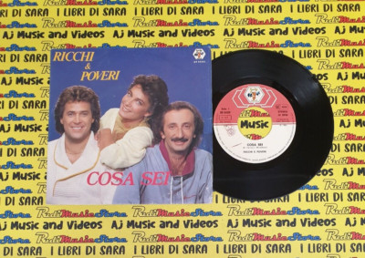 LP*45 7''RICCHI E POVERI Cosa sei Amarsi un  po' 1983 italy BABY RECORDS BR 50309