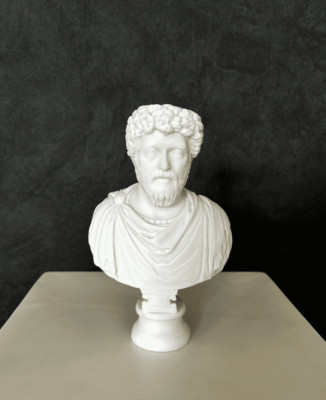 Marcus Aurelius Büste Statue, 18 cm, römischer Kaiser, Büste Skulptur