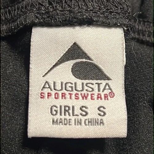 Pantalon Augusta Sportswear fille petit noir rayure argentée flair aurore fermeture éclair - Photo 6 sur 7