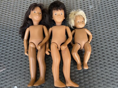 3 x Vintage Sasha Morgenthaler Doll  little Family Gregor & Louise +