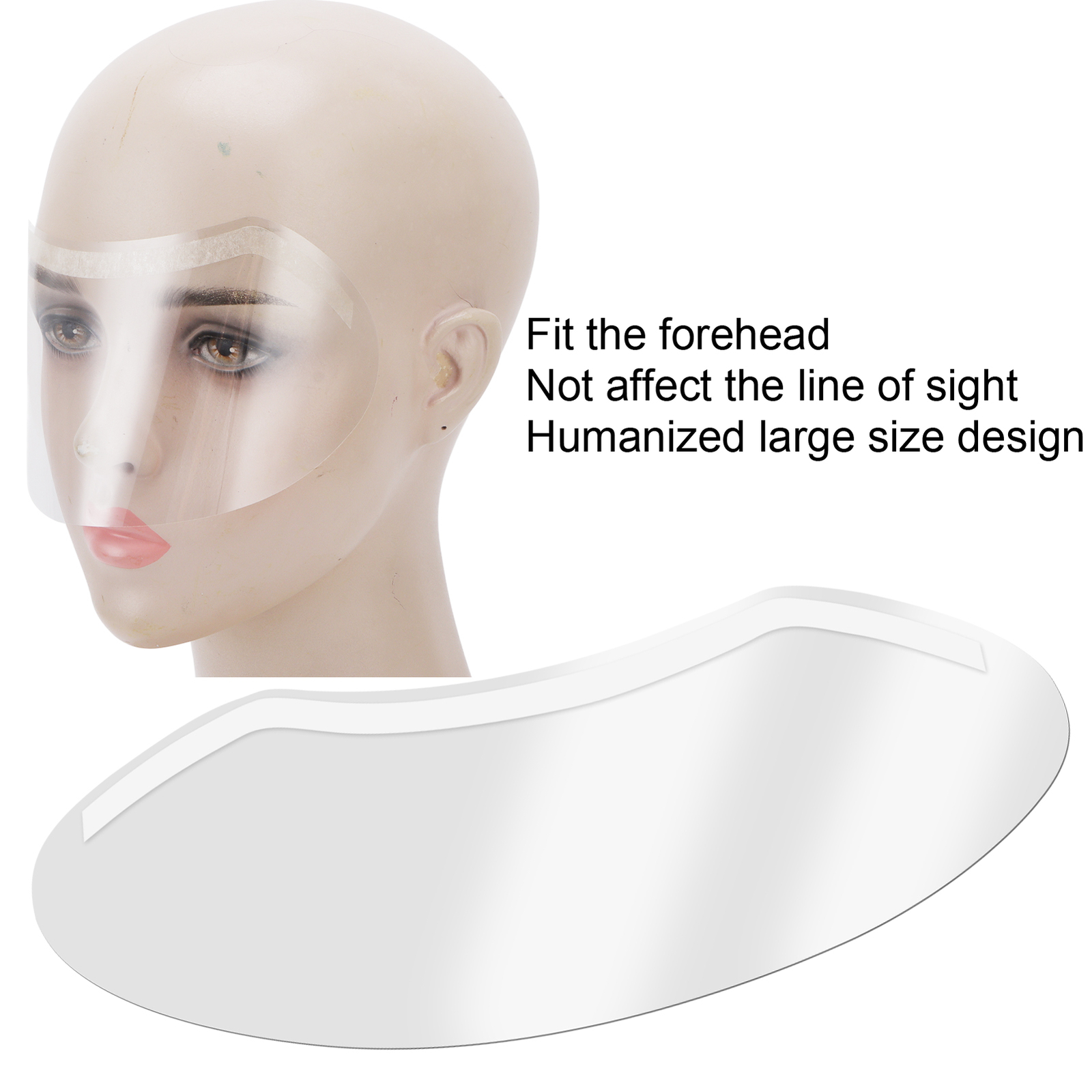 50pcs Disposable Face Visors Transparent Protective Shower Visors for