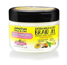 Jamaican Mango Lime 8 OZ JML EXTRA HOLD EASY BRAID GEL