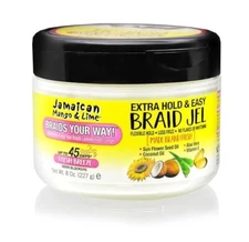 Jamaican Mango & Lime 8 OZ JML EXTRA HOLD & EASY BRAID GEL