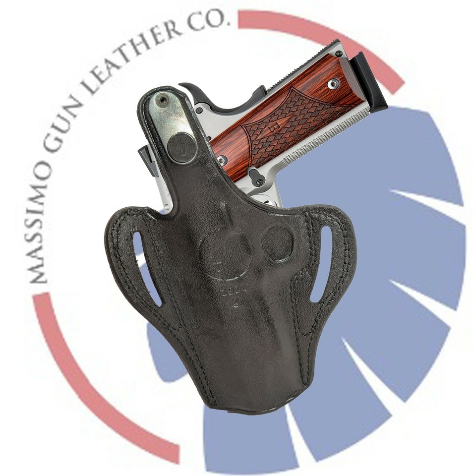 1911 5-inch OWB Leather Holster With Thumb Break - Choose Your Hand & Color | MyHolster