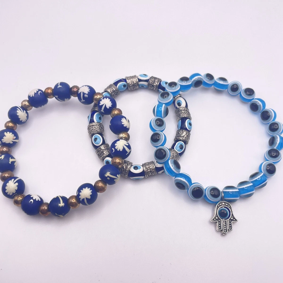 Fortified blue shop eye necklace