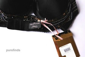 AGENT PROVOCATEUR SOIREE LIDIJA SILK DEMI BRA 36B & THONG SIZE 3 RRP &pound;740 NWT