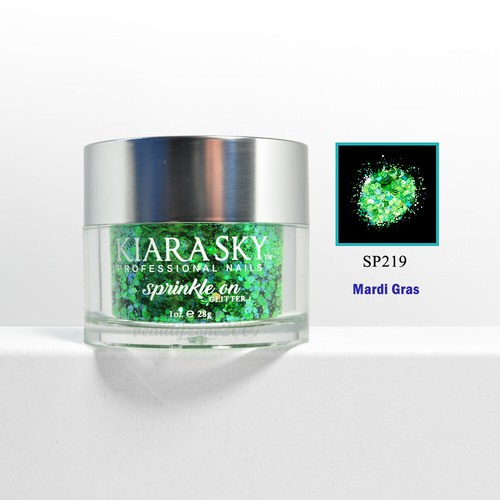 Kiara Sky Sprinkle On Glitter Nail Powder - SP219 Mardi Gras 1oz - Bild 1 von 3