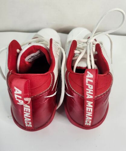 Nike Alpha Menace Pro Mid Hai Fußballschuhe Herren Größe 10 weiß rot geformt - Bild 10 von 10