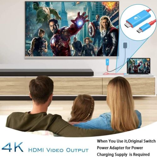 USB C to HDMI Cable for Nintendo Switch/Switch OLED, 2M/6.6FT Switch Dock wit... - Picture 4 of 9