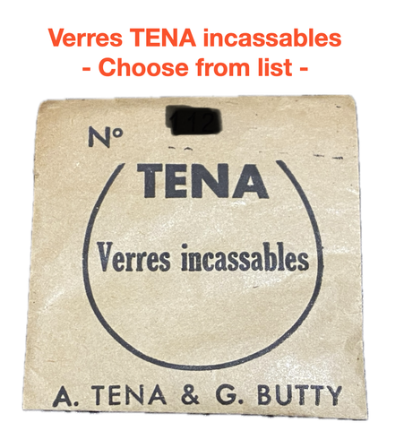 Verre De Montre Incassable TENA Carré 20x20 Mm - Verre Triplex Pour Réparation - Neuf Avec étiquettes