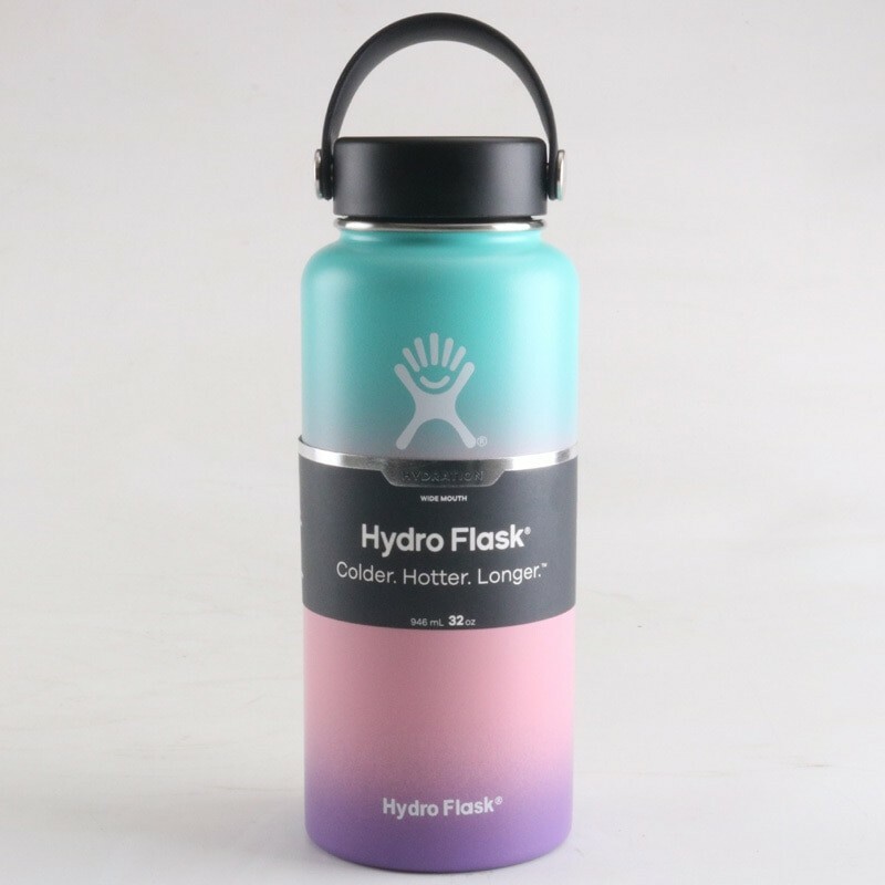 pink and blue hydro flask
