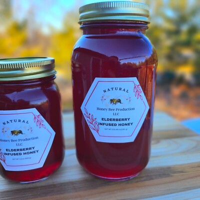 Elderberry Infused Honey Raw Honey With Elderberry Delicious Honey Organic