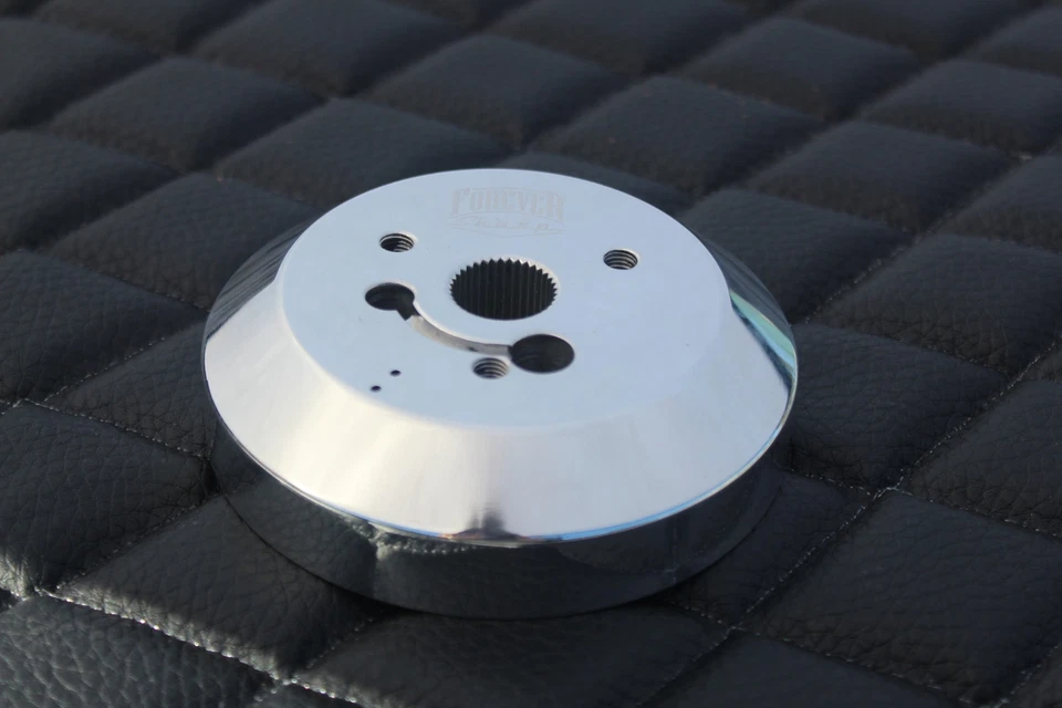 Adaptador de buje pulido para volante de 3 orificios (Flaming River, Ididit, GM, Chevy) Foto 4 de 4