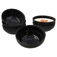 Reactive Glaze Black 6Er Set Bowl-Schale 500Ml SchüSsel Schwarz Dessert Salat