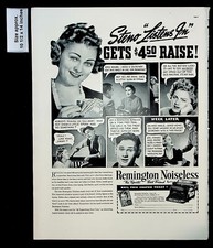 1937 Remington Noiseless Typewriter Machine Woman Smile Vintage Print Ad 31757 thumbnail