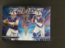 Josh Allen Stefon Diggs 2021 Playoff Thunder Lightning Prizm Bills ▪︎F254